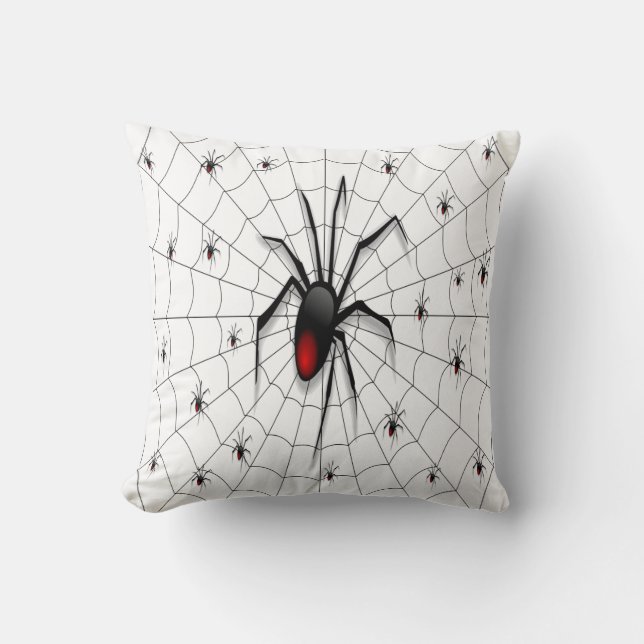 Black Widow Spider and Babies - Kissen (Vorderseite)