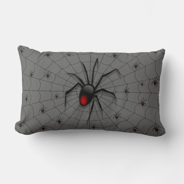 Black Widow Spider and Babies - Lendenkissen (Vorderseite)