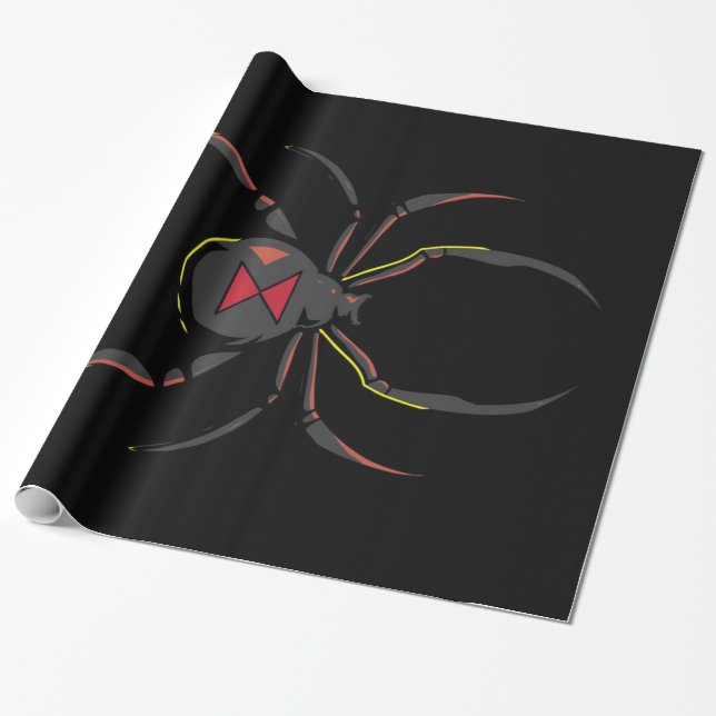 Black Widow Spider-Geschenk | Spider Lovers Geschenkpapier (Ungerollt)