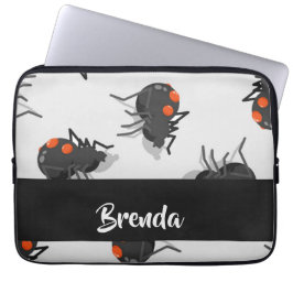 Black widow spider pattern laptopschutzhülle