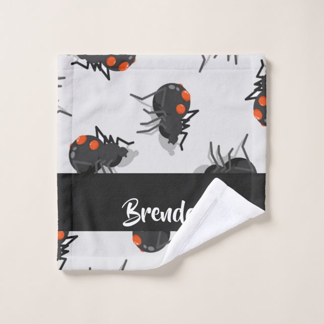 Black widow spider pattern waschlappen (Waschlappen)