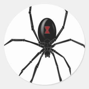 Black WIdow Spider Runder Aufkleber