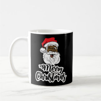 Black Winking Santa Merry Kaffeetasse