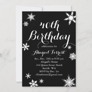 Black Winter 40e anniversaire Invitation