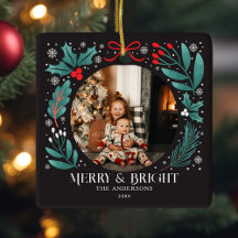 Black Winter Botanicals Weihnachtsfest Foto