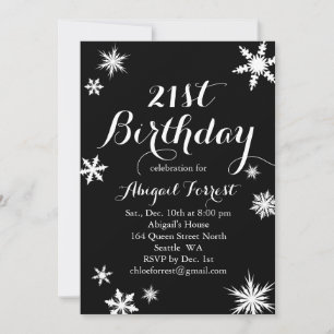 Black Winter Invitation du 21e anniversaire