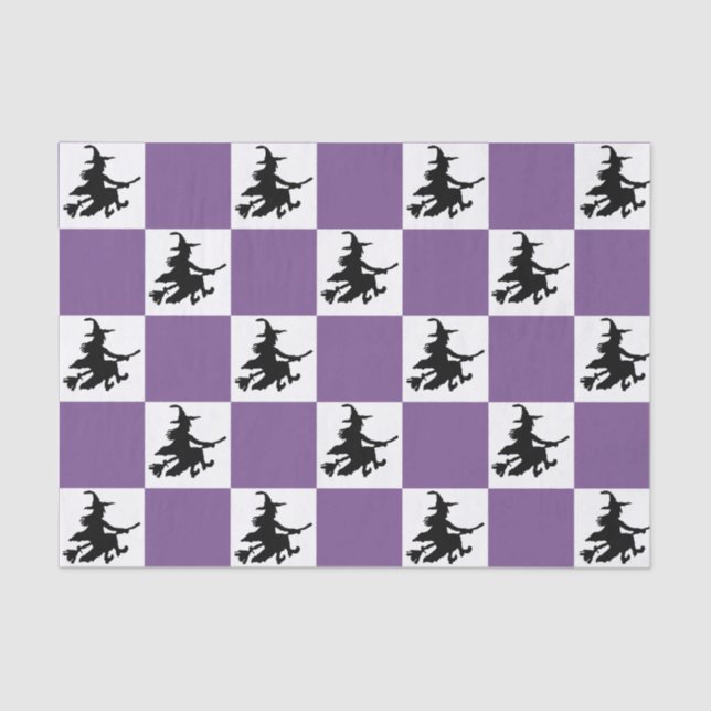 Black Witches Checkered Seidenpapier (Vorderseite)