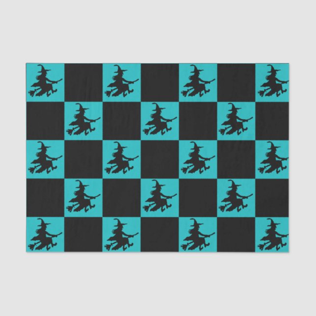Black Witches Checkered Seidenpapier (Vorderseite)