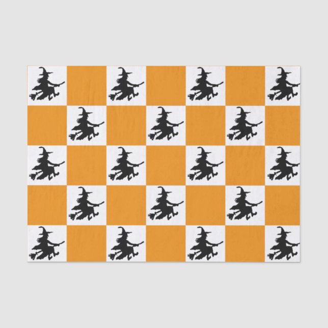 Black Witches Checkered Seidenpapier (Vorderseite)