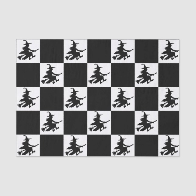 Black Witches Checkered Seidenpapier (Vorderseite)