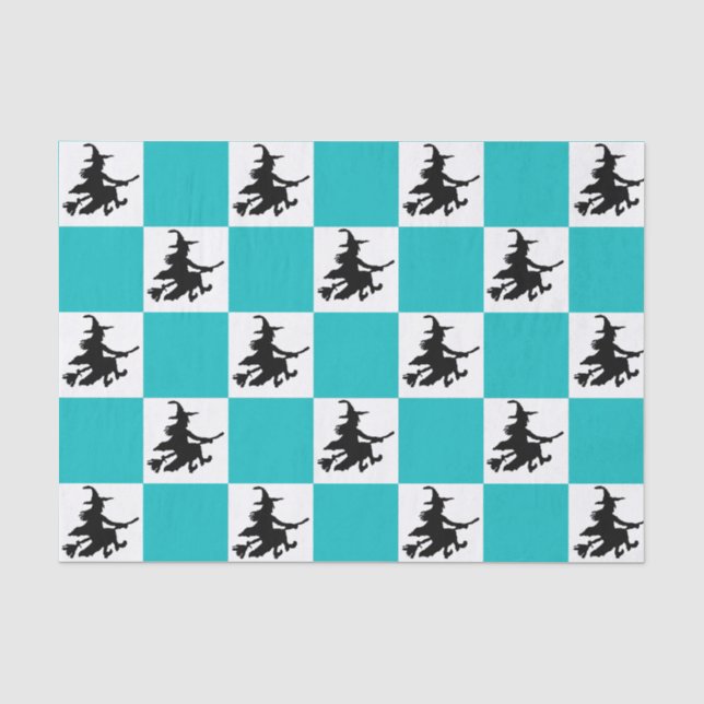 Black Witches Checkered Seidenpapier (Vorderseite)