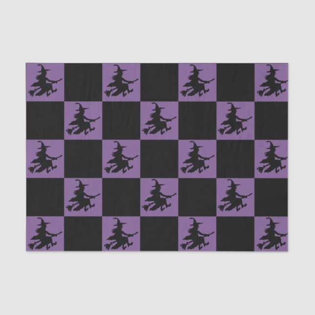 Black Witches Checkered Seidenpapier (Vorderseite)