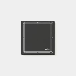 Black with white frame  post-it klebezettel