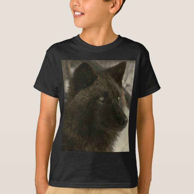 Black Wolf Dog T-Shirt (Vorderseite)