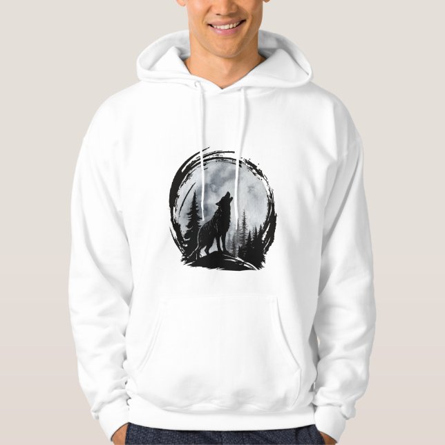 Black Wolf Hoodie (Vorderseite)
