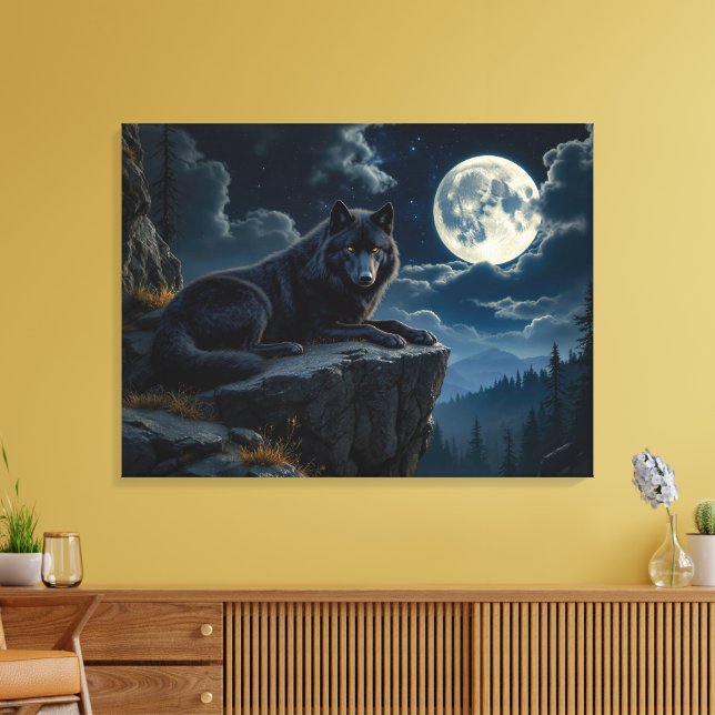 Black Wolf Leinwand Art (Insitu (Wohnzimmer))
