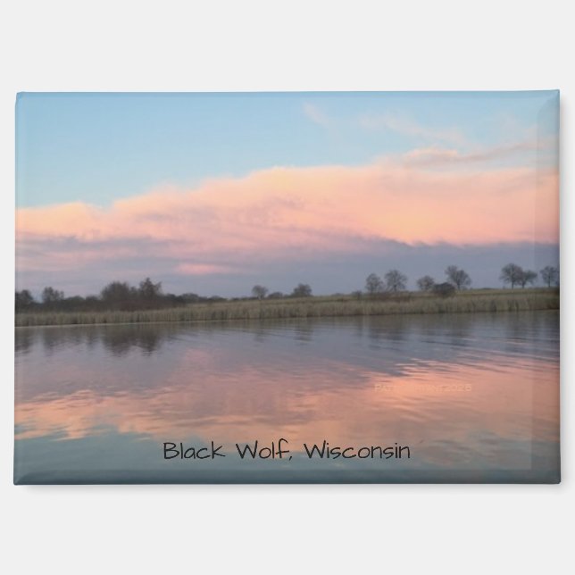 Black Wolf Sunset 2025 Magnet (Recto)