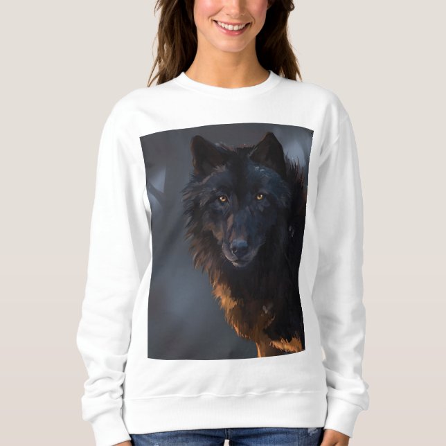 Black Wolf Sweatshirt (Vorderseite)
