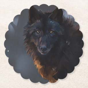 Black Wolf Untersetzer