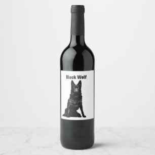 Black Wolf Weinetikett