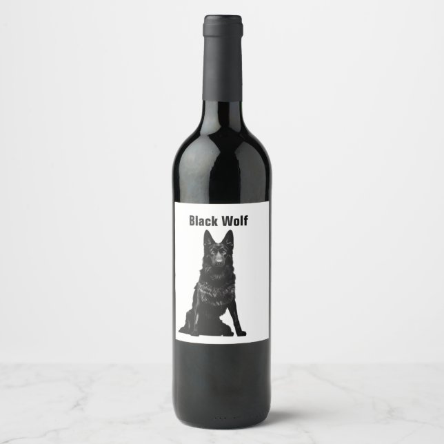 Black Wolf Weinetikett (Vorderseite)