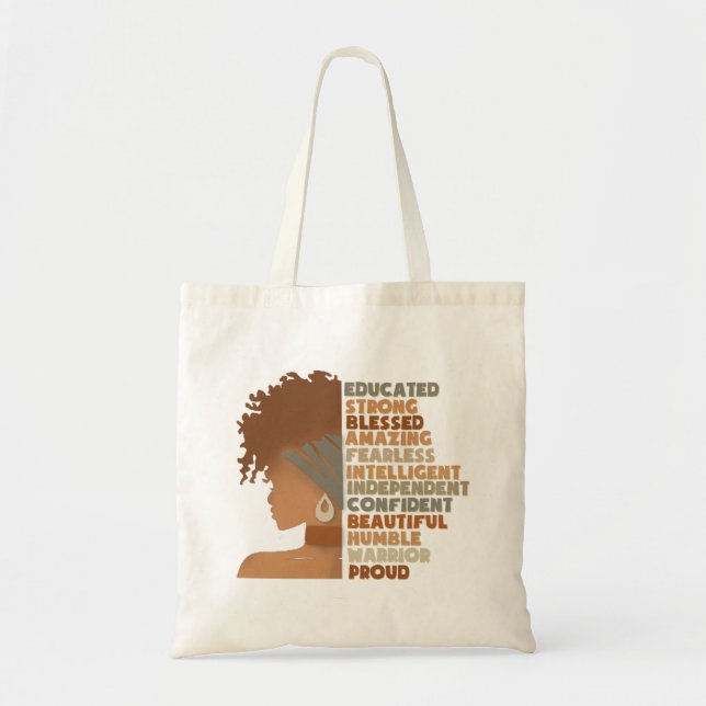 Black Woman Afro Girl Tragetasche (Vorne)