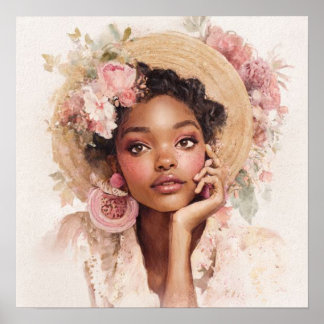 Black Woman Empowerment Art Poster