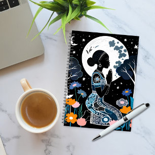 Black Woman Prayer Spiral Notebook Notizbuch