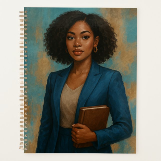 Black Woman Yearly Planner (Devant)