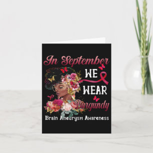 Black Women Blume Butterfly Gehirn Aneurysm Awaren Karte