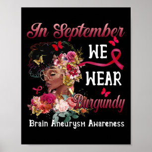 Black Women Blume Butterfly Gehirn Aneurysm Awaren Poster
