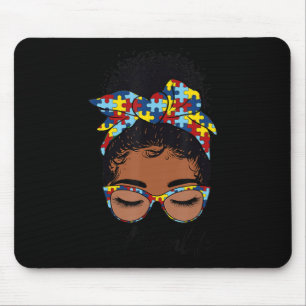 Black Women Girls Autistic Autists Awareness Mama  Mousepad