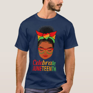 Black Women Juneteente Celebrate Blackhistory Inde T-Shirt