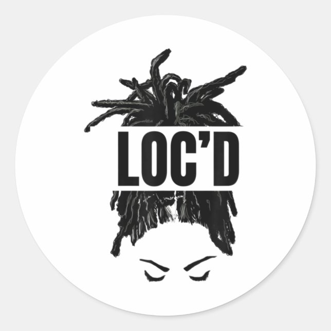 Black Women LOC'd - Funny Melanin Afro Lover Runder Aufkleber (Vorderseite)
