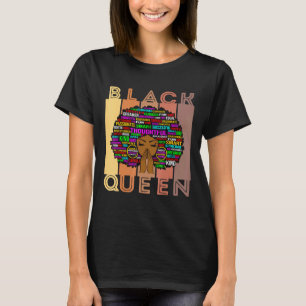 Black Women Melanin Teacher Queen Afro Black Girl T-Shirt