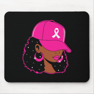 Black Women Pink Breast Cancer Awareness Warrior W Mousepad