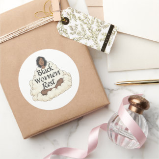 Black Women Rest Runder Aufkleber