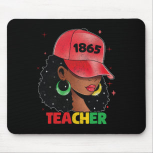 Black Women Teacher Afro Melanin Black History Mon Mousepad