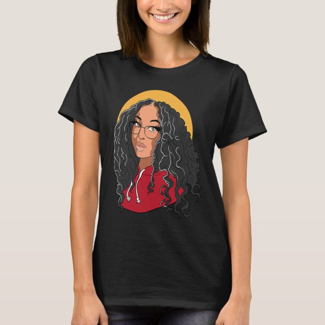 Black Women Urban Girl Genius T-Shirt (Vorderseite)