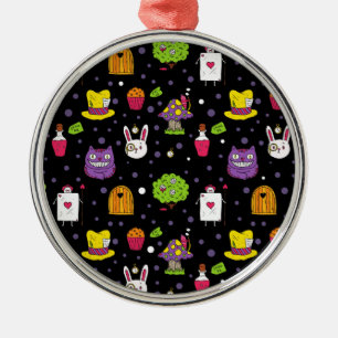 black Wonderland Ornament Aus Metall