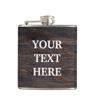 Black Wood personalisieren Flachmann