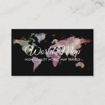 Black World Map Trip Globe Travel Agent