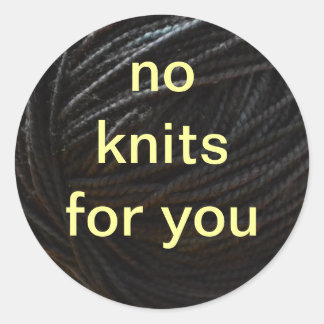 Black Yarn Runder Aufkleber