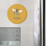 Black Yellow Bee Yourself Magnet<br><div class="desc">Black Yellow Bee Yourself</div>