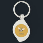 Black Yellow Bee Yourself Schlüsselanhänger<br><div class="desc">Black Yellow Bee Yourself</div>