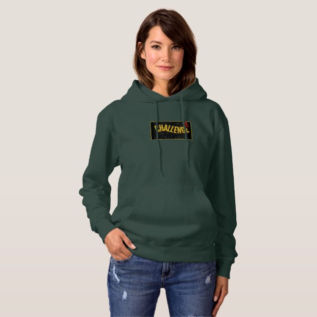 Black Yellow Challenge Women Hoodie Sweatshirt (Vorne ganz)