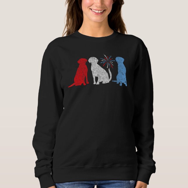 Black Yellow Chocolate Fox Red Lab Silver Patrioti Sweatshirt (Vorderseite)