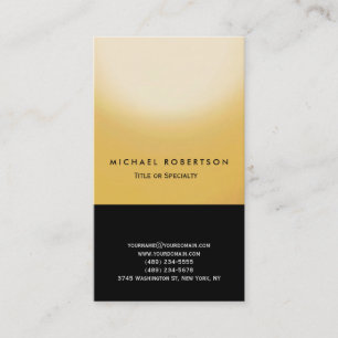 Black Yellow Schlicht Simple Consulting Business C Visitenkarte