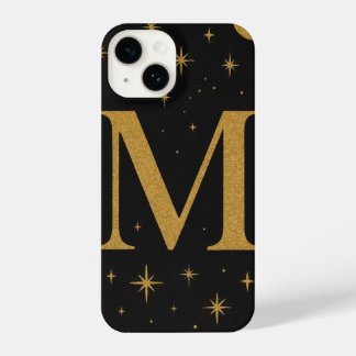 Black & Yellow Star Phone Case with Big M – Trendy iPhone 14 Hülle