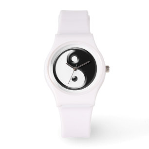 Black Yin Yang Symbol Armbanduhr